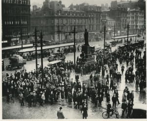 Meeting in Piccadilly Gardens, Manchester during 1926 General Strike